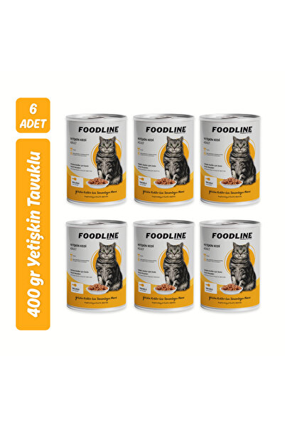 Tavuklu Yetişkin Kedi Konservesi 400 Gr x 6 Adet