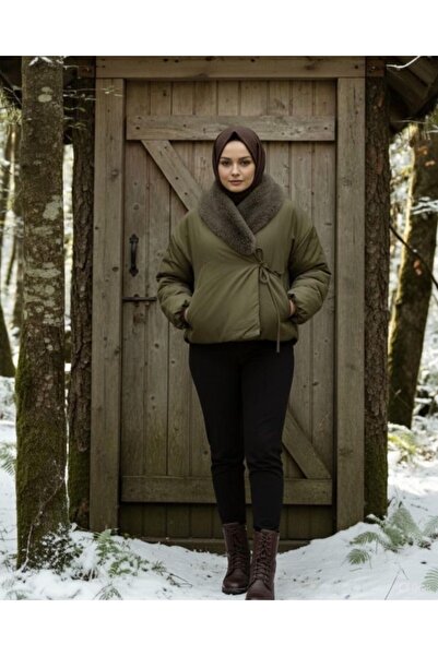 TANISA Valeria Fur Collar Detail Puffer Coat Tns-4435