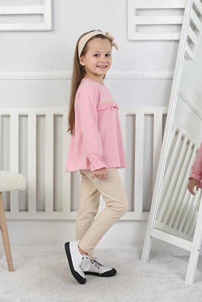 NEWKİDS Set pentru fete cu bandană și mâneci cu șnur, în culori pastel de sezon