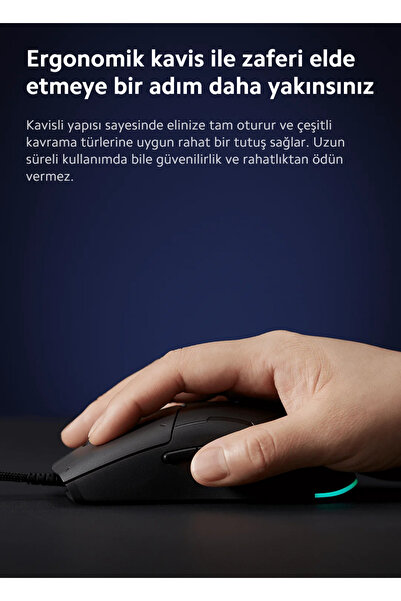 Xiaomi Gaming Mouse Lite, 6200 DPI, RGB, Oyuncu Mouse (Xiaomi Türkiye Garantili)