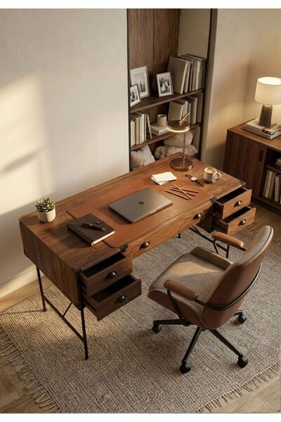 mobilyapratik Lamont Çalışma Masası, Home Ofis ve Yönetici Masası Modeli 4 Çe...