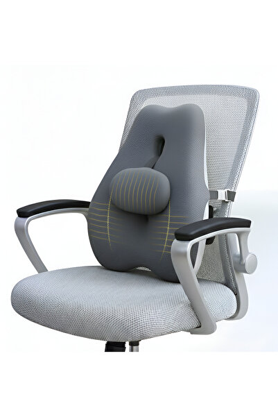 Essentials 360 وسادة خصر تقويمية، وسادة دعم للظهر من إسفنج الذاكرة لكرسي المكتب