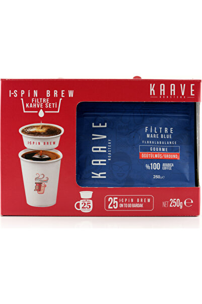 Kaave I-Spin Brew Kullanıma Hazır Filtre Kahve Seti, 25 Bardak
