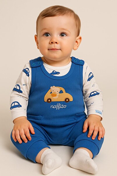 dinamik çocuk طقم بدلة للأطفال الذكور مكون من 3 قطع مع جوارب وعربة أطفال - بد...