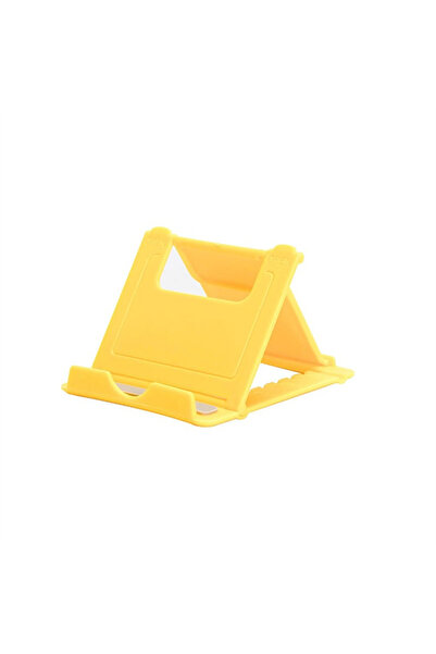 Choice Yellow Mini Adjustable Creative Portable Universal Folding Plastic Pho...