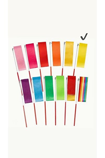 YAPIŞKAN STORE Balerin Dans Kurdelesi 2 Metre Yaylı Uç SARI - Jimnastik Ve Ba...