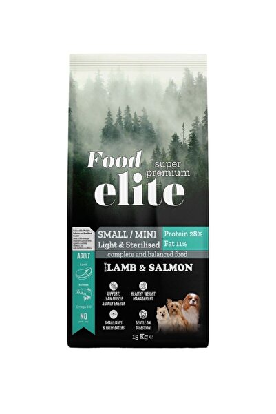 Food Elite Kuzu & Somonlu Light & Kısırlaştırılmış Small/Mini Irk Yetişkin Kö...