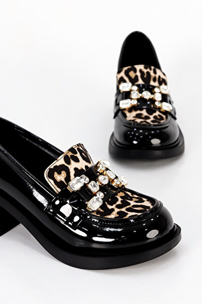 Mamito Ayakkabı Rc 2103 Rhinestone High Heel Loafer