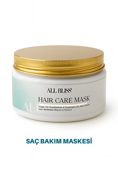ALL BLİSS All Bliss Hair Care Mask 200 ml – Argan Yağı, Jojoba, Biotin ve Bib...