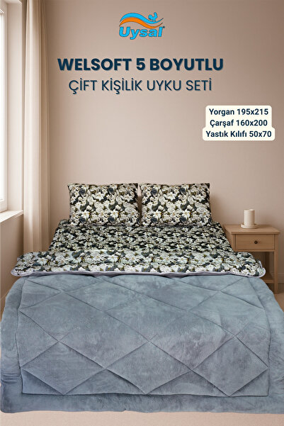 UYSAL WELSOFT 5 BOYUTLU ÇİFT KİŞİLİK UYKU SETİ 195x215
