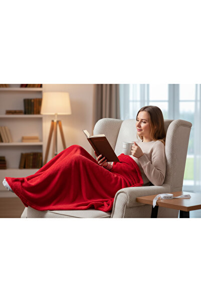 MEYHOME بطانية ويل سوفت قطيفة (150x200 سم) أحمر