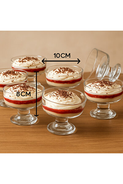 Blink Max 12 Pieces Clear Glass Multipurpose Ice Cream and Nut Serving Bowl Set