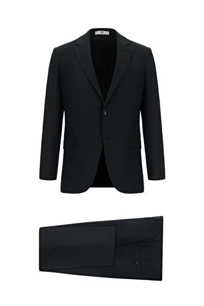 Kiğılı 7 دروب قصة ضيقة بدلة كلاسيكية منقوشة ذات قصة ضيقة