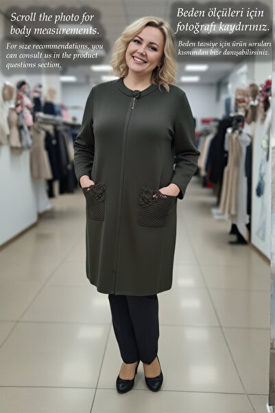 Laden سترة تريكو كبيرة الحجم مصنوعة يدويًا بالكروشيه للأمهات، سميكة وطويلة، سميكة للغاية، مناسبة للشتاء، سترة سوداء للأمهات