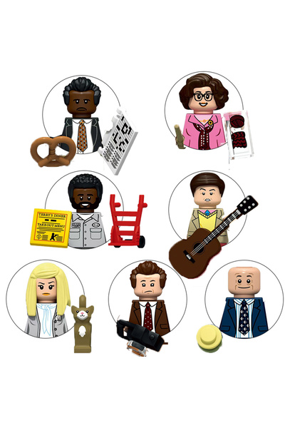 Miniso MB1006-1012 مجموعة من 7 قطع جديدة من مكعبات بناء بلاستيكية صغيرة متواف...