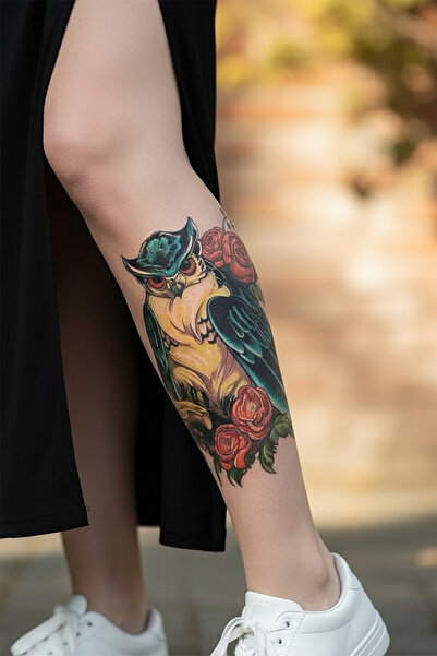 TAKIŞTIR Geçici Baykuş Dövme Tattoo