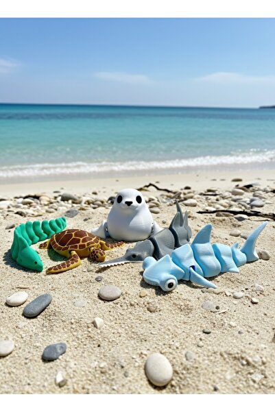 R&D Robotics Atlantik 5'li Oyuncak Balık Seti - Hareketli Eklemli Figürler - ...