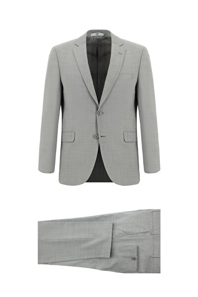 Kiğılı Slim Fit Dar Kesim Yünlü Klasik Takım Elbise