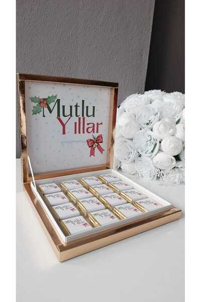 Beyaz Gelincik Home Yılbaşı Hediyelik Çikolata Kutusu, Yılbaşı Çikolatası, Yı...