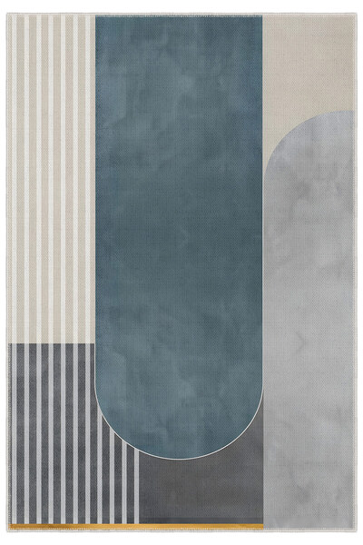 Homefesto Dekoratif Özel Tasarım Yıkanabilir,İnce, Kaymaz Tabanlı, Modern Halı