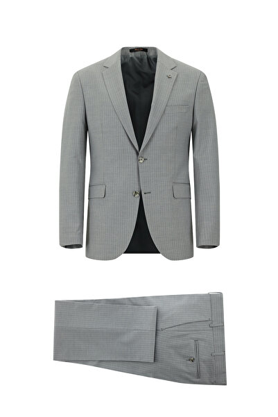 Abdullah Kiğılı 6 Drop Regular Fit Standard croială Costum cu dungi din lână