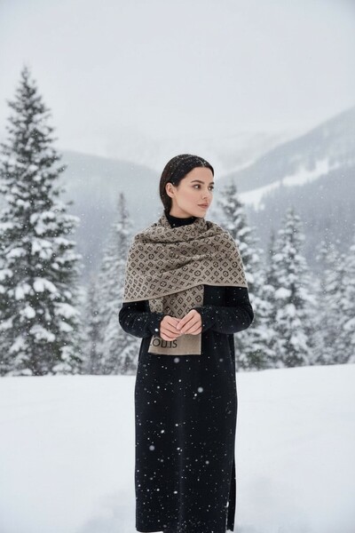 Onur Шарф - Нова колекція Якісний тканий двосторонній шарф з візерунком Зимов...