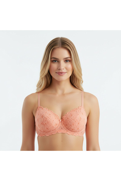 BONBON Women's Half Covered Lace Bra Bb2079
