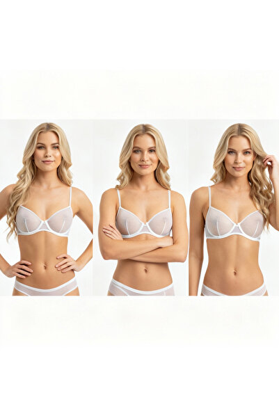 BONBON Kadın Tül Transparan Balenli Sütyen BB2055