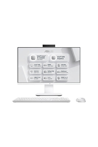 ASUS V400 i5-13420H 16GB 512GB SSD 23.8" FHD W11P All In One Pc + Kablosuz K/M V440VAK-I58512W0D 006