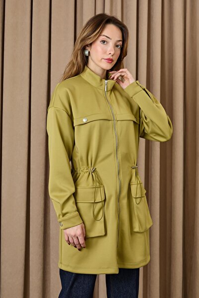 Puane Kadın Beli Tünelli Tunik - 10723TUN - OLIVE