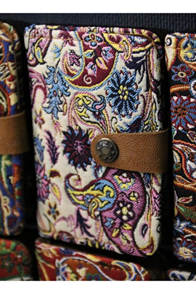 Rug Patterned Terme, Ethnic Patterned, Transparent, Elegant and Durable, Card Holder, Wallet 7/11 cm