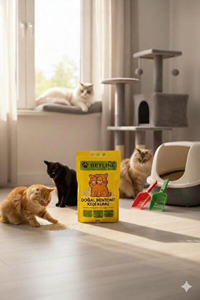 BETLİNE Aktif Karbonlu Doğal Bentonit KEDİ KUMU