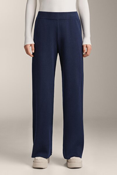 Oysho Straight-leg knit trousers with side rib