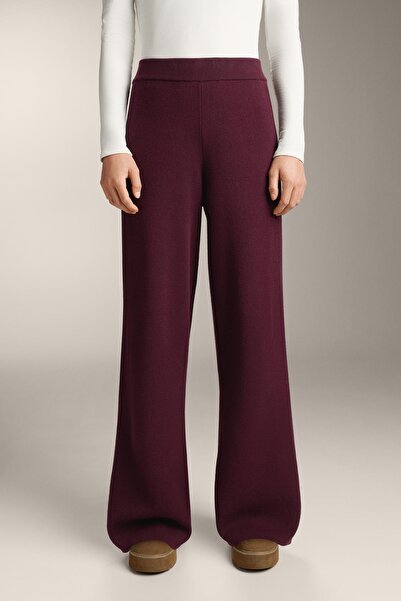 Oysho Straight-leg knit trousers with side rib