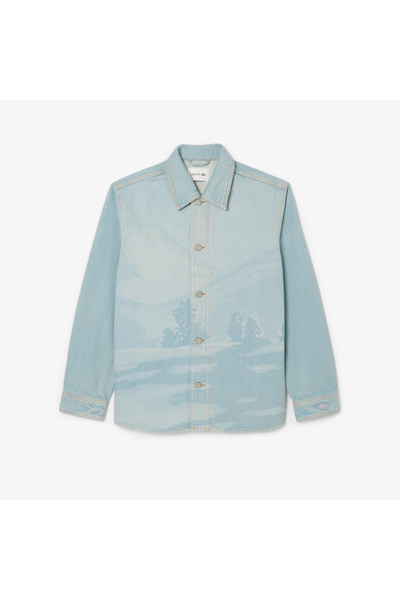 Lacoste قميص جينز بنقشة مناظر طبيعية - CH5630-00-MKU