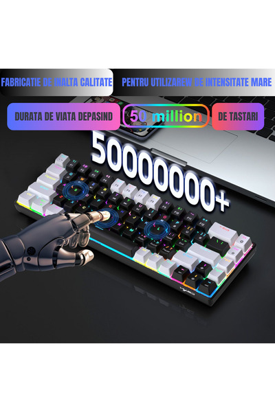 VEXOMAT V800RGB Mechanical Keyboard, 68 Keys, RGB, Wired