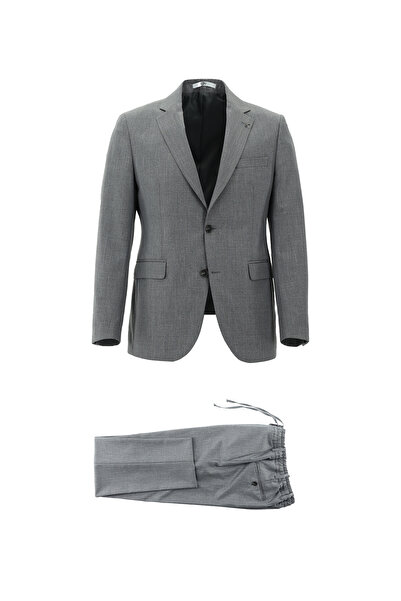 Kiğılı Costum slim cu model cu șnur - talie elastică