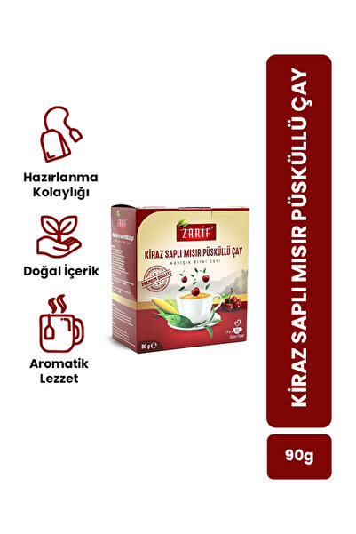 Zarif Kiraz Sapı Mısır Püskülü Çayı - Form Çayı 60'lı