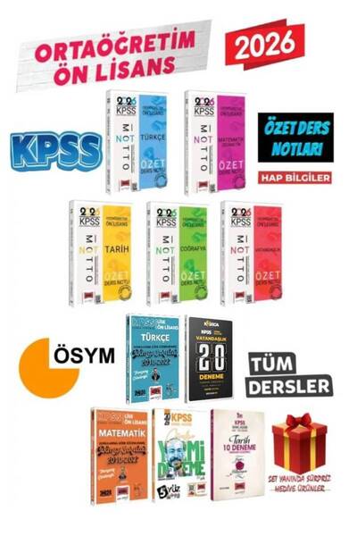 Yargı Yayınları 2026 Yargı Ortaöğretim Önlisans KPSS Tüm Dersler Ders Notu Se...