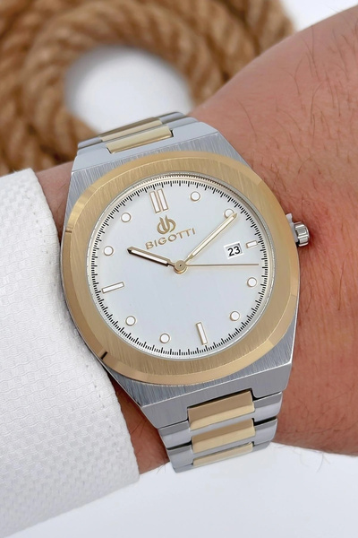 Bigotti Erkek Kol Saati Tüm Fonksiyonlar Aktif Gümüş-altın Sdb004