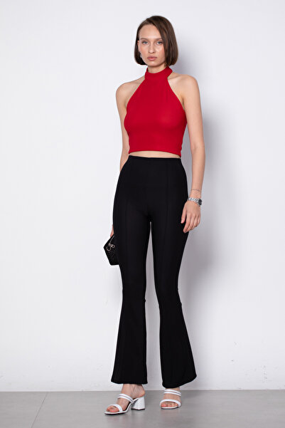 BARRELS AND OIL Ön Çımalı İspanyol Pantolon - Siyah