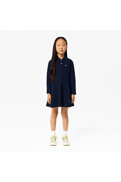 Lacoste Girls' Polo Collar Pique Dress - EJ9751-00-166
