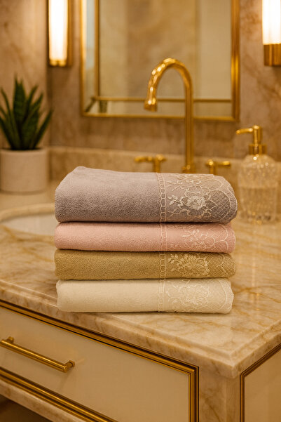 Çeyiz Bahçesi مجموعة مناشف زامباك مكونة من 4 قطع