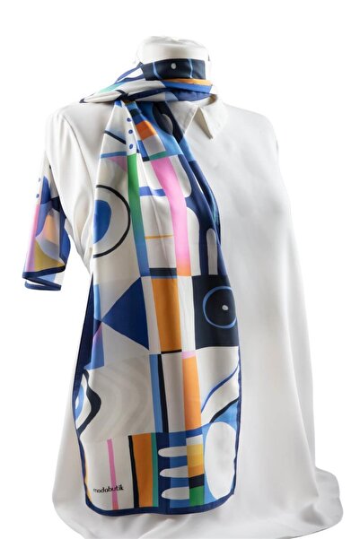 Modabutik I98 Geometrik Desenli Kadın Fular