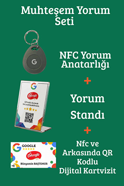 Dijitalim Pro GOOGLE YORUM ANAHTARLIĞI + DİJİTAL KARTVİZİT + YORUM STANDI MUHTEŞEM 3 LÜ SET