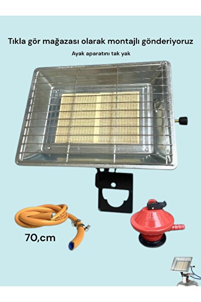 NURGAZ Tüplü Isıtıcı Soba Iç Mekan Dış Mekan Isıtıcı Soba, Uyumlu Başlık Hortum Set Dahil