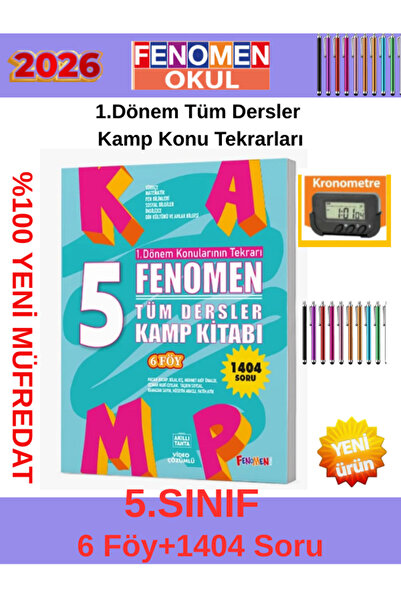 Fenomen Yayıncılık Gama Fenomen 5.sınıf Kamp Kitabı Tüm Dersler Soru Bankası ...
