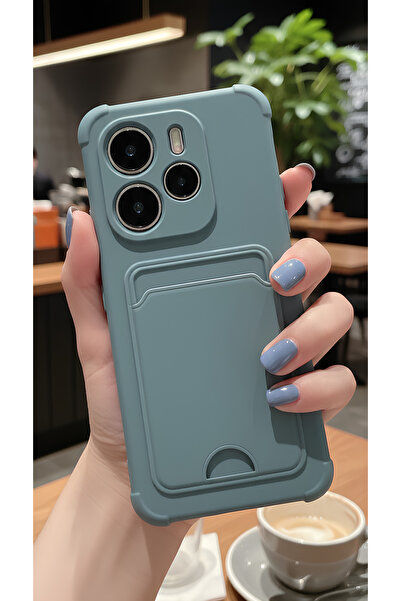 TechTrove Xiaomi Redmi Note 14 4G Kılıf Kart ve Resim Bölmeli Soft Renkli Sil...