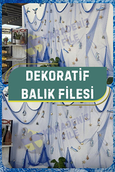 KRDNZ NETS Dekoratif Balık Filesi Alaçatı Mavisi 2,5 X 2,5