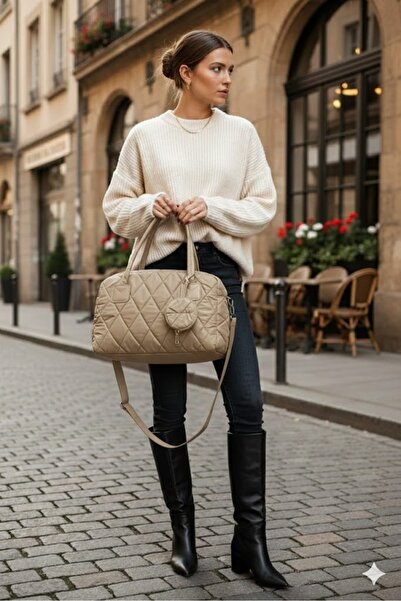 PurpleART Women's Quilted Embroidery Patterned Water Repellent Micro Fabric H...